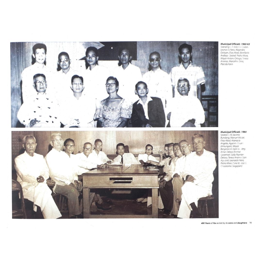 Iba Kami! Zambales 400 years of Iba as told by its sons & daughters  Picture of Municipal Officials 1960-1964