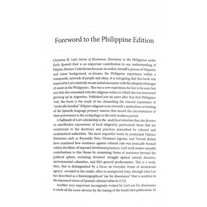 Saints of Resistance: Devotions in the Philippines under Early Spanish Rule by Christina H. Lee Foreword