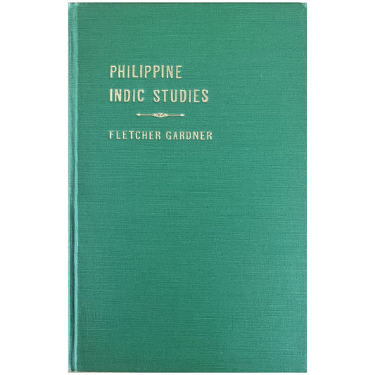 Philippine Indic Studies by Fletcher Gardner (Front Cover)