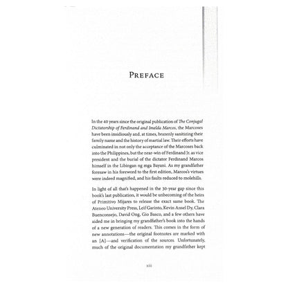 The Conjugal Dictatorship of Ferdinand and Imelda Marcos (Preface)