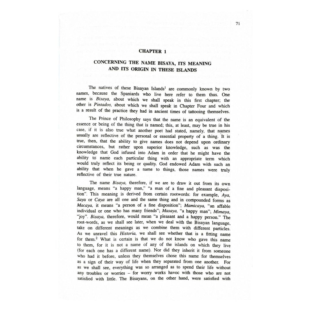 History of the Bisayan People in the Philippine Islands Volume 1 (Chapter 1)