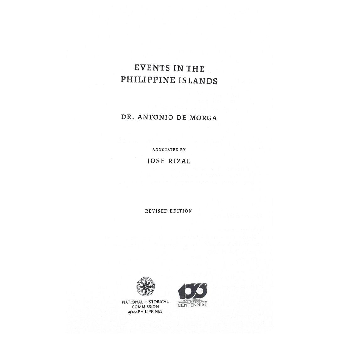 Events in the Philippine Islands by Dr. Antonio de Morga First Page