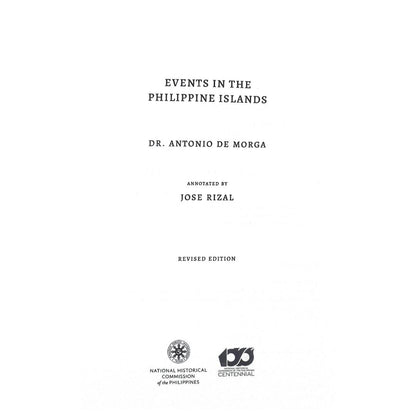 Events in the Philippine Islands by Dr. Antonio de Morga First Page