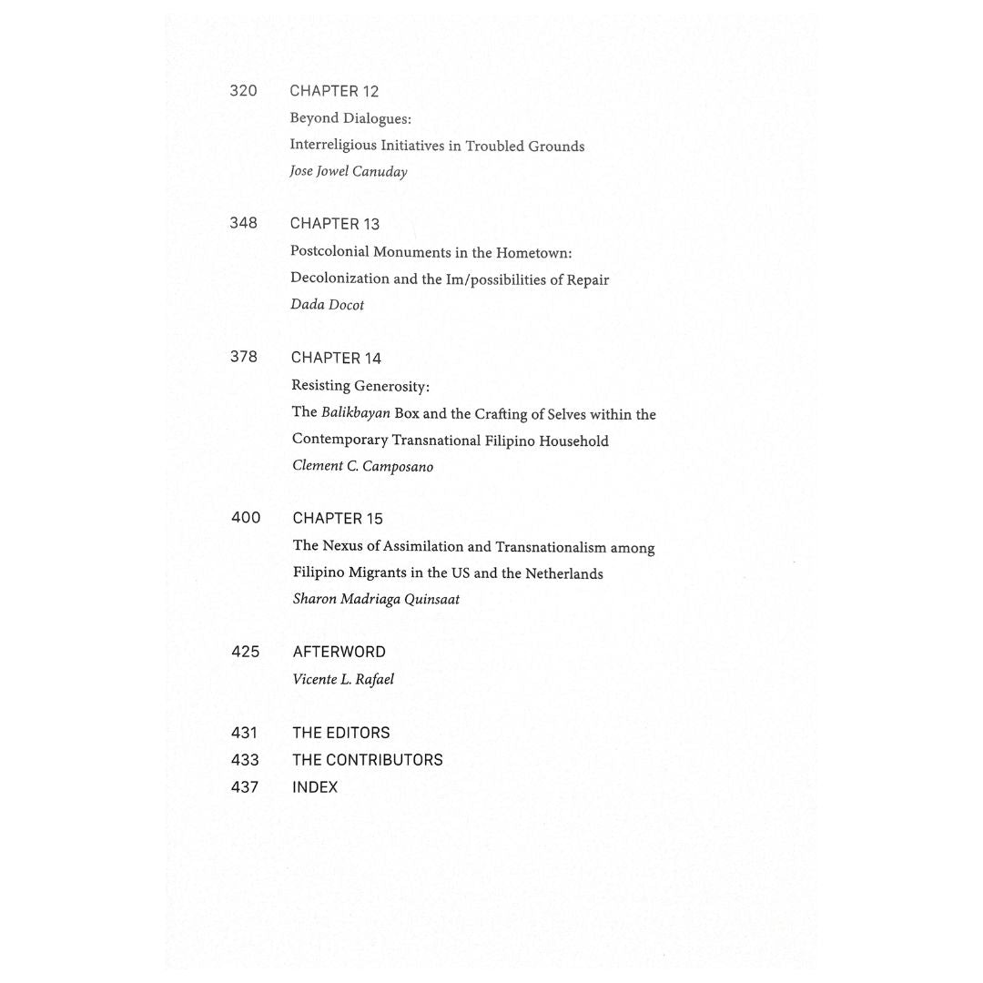 Plural Entanglements Philippine Studies by Dada Docot  Table of Content 3