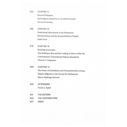 Plural Entanglements Philippine Studies by Dada Docot  Table of Content 3