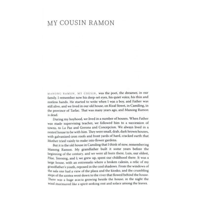 The Collected Stories of Gregorio C. Brillantes (My Cousin Ramon)