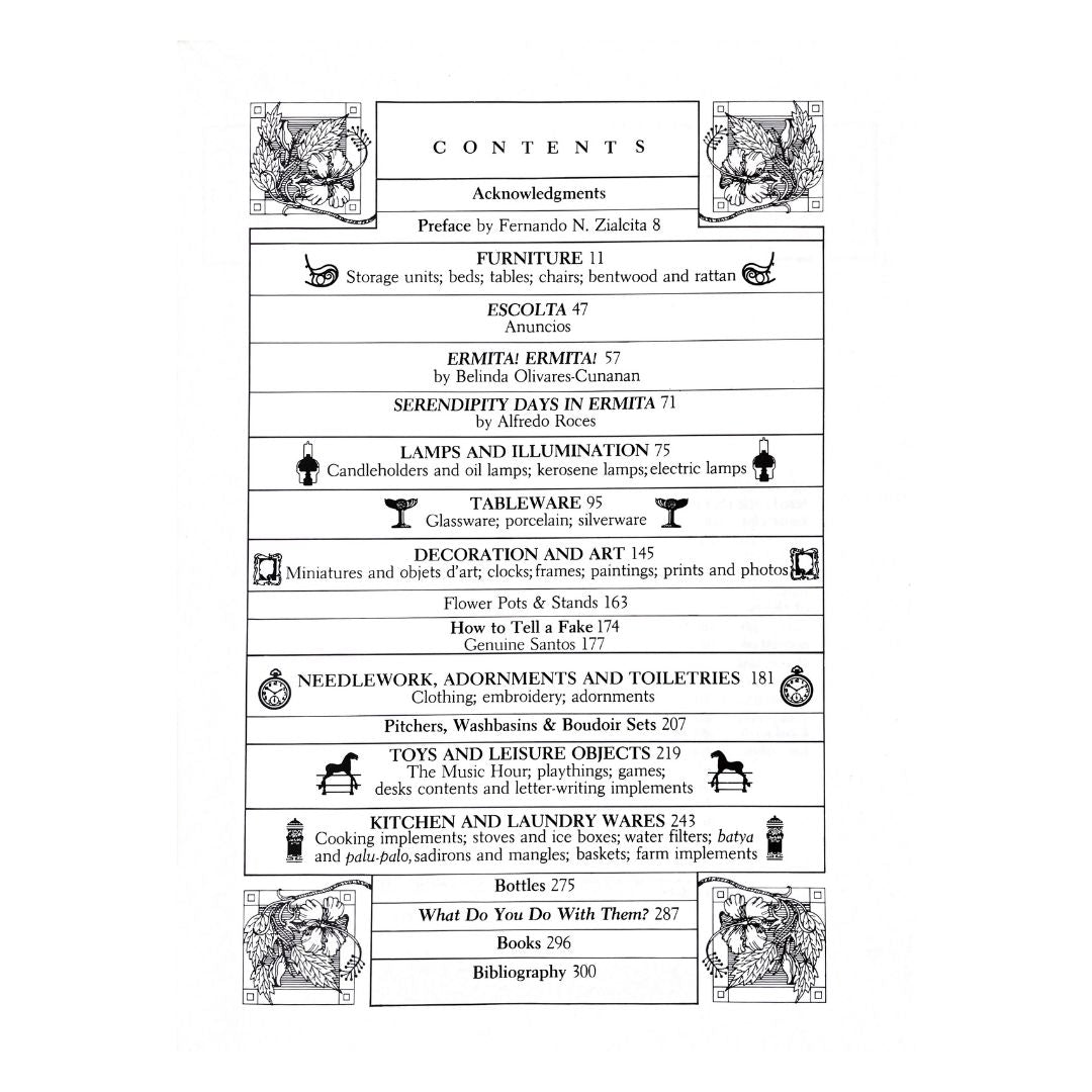 Household Antiques Heirlooms (Table of Contents)