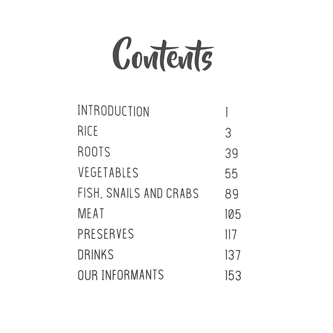 Heirloom Recipes of the Cordillera (Table of Contents)