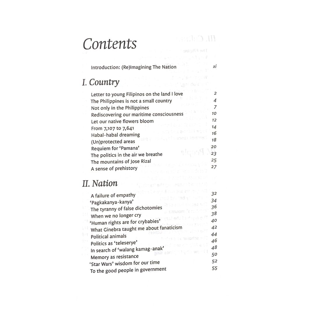 The Philippine is not a Small Country: Gideon Lasco Table of Content 1