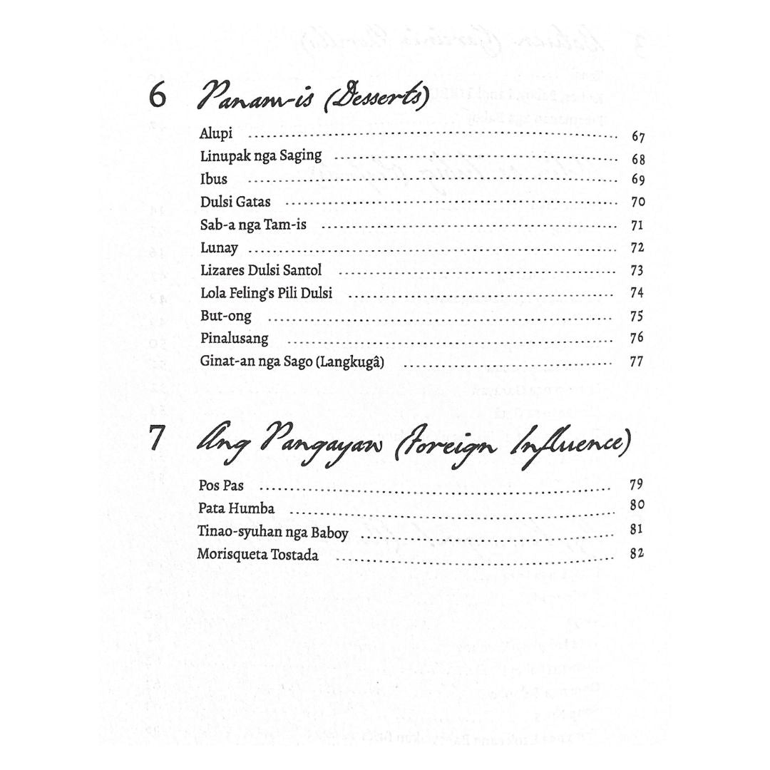 Negrense Heritage Cooking (Table of Content 3)