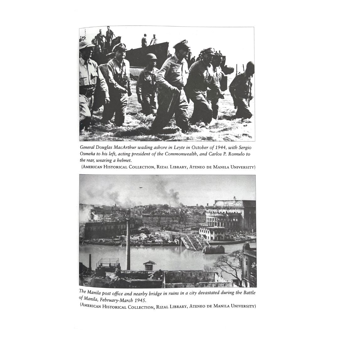 A History of the Philippines From Indios Bravos to Filipinos By Luis H. Francia (Image of Philippine Army and A Broken Buildings)