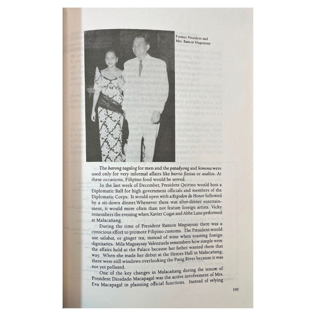 Entertaining with Ease Etiquette and Protocol for the Modern Filipino By Ada Ledesma Mabilangan (Image of Former President and Mrs Ramon Magsaysay)