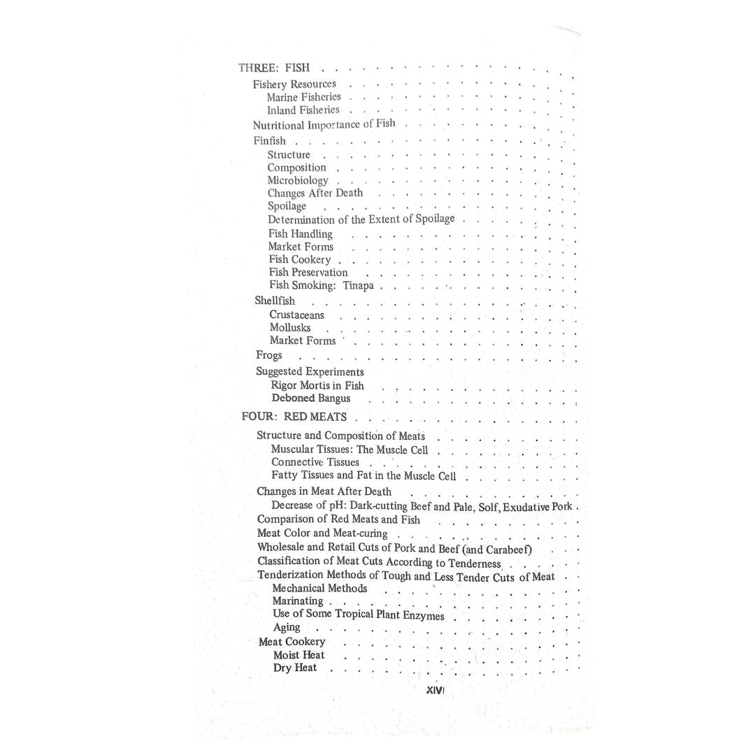 The Science of Philippine Foods (Table of Content 2)