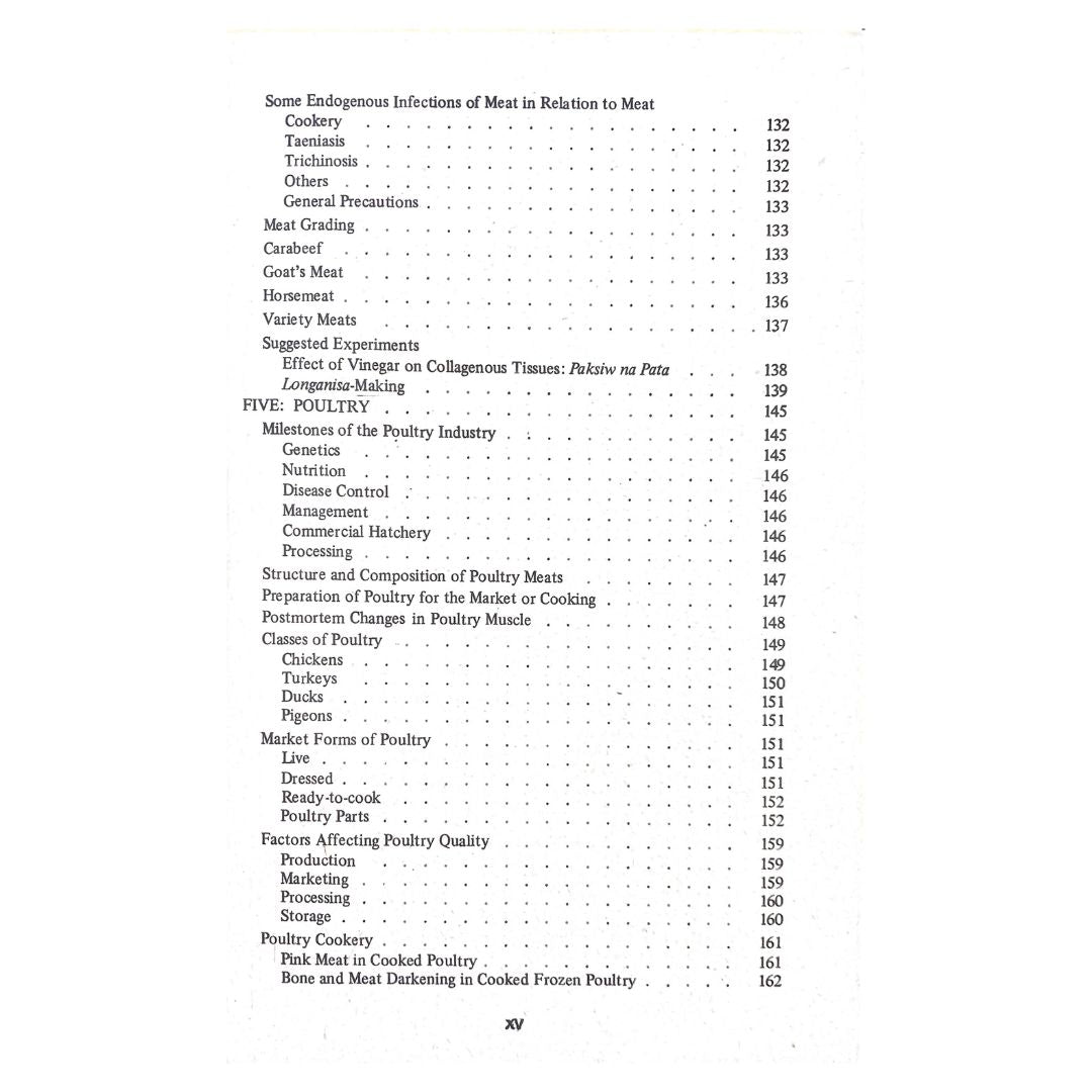 The Science of Philippine Foods (Table of Content 3)