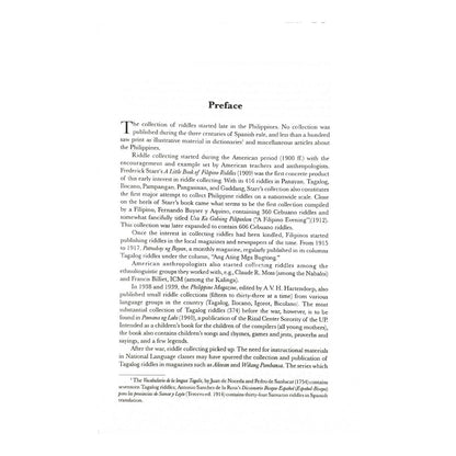 The Riddles: Philippine Folk Literature Series Vol. V (Preface)