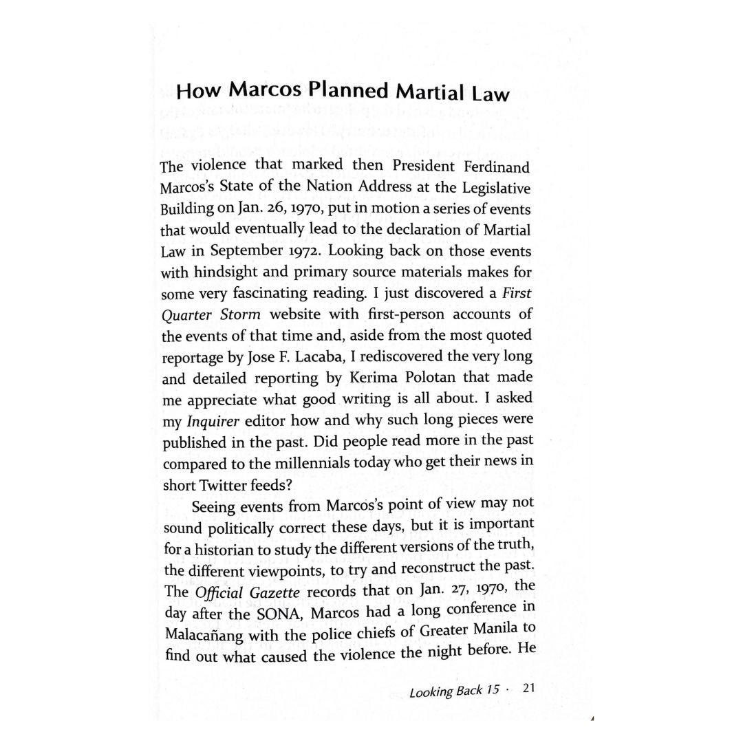 Looking Back 15 Martial Law By Ambeth R. Ocampo (How Marcos Planned Martial Law)