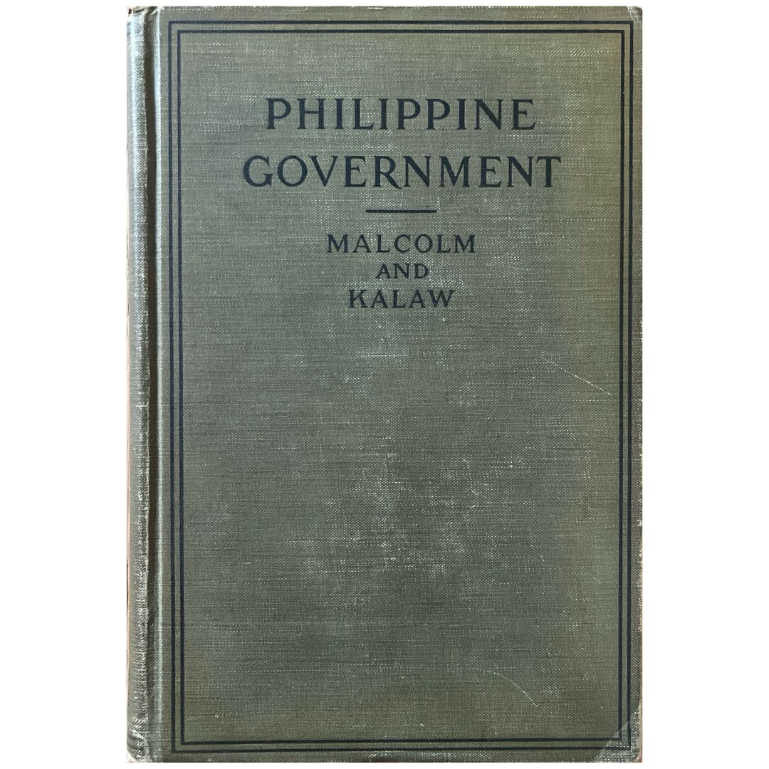 Philippine Government by Malcolm and Kalaw (Front Cover)