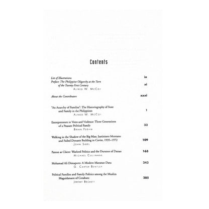 An Anarchy of Families State and Family in the Philippines (Table of Contents)