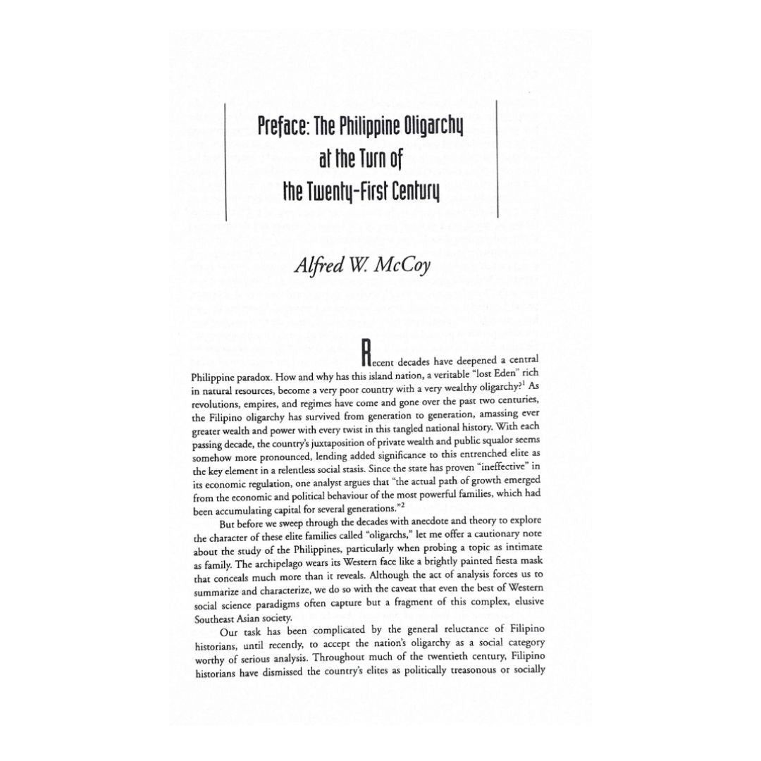 An Anarchy of Families State and Family in the Philippines (Preface)