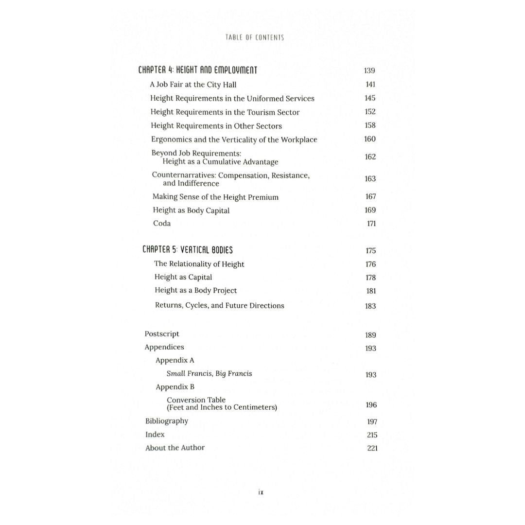 Height Matters: The Making, Meaning, and Materialities of Human Stature in the Philippines by Gideon Lasco Table of Content 3