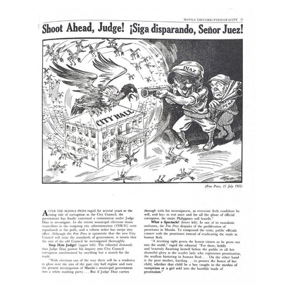 Philippine Cartoons: Political Caricature of the American Era 1900-1941 By Alfred McCoy and Alfredo Roces (Shoot Ahead, Judge! )