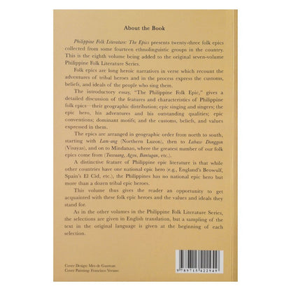 Philippine Folk Literature Series: Vol. VIII The Epics (Back Cover)