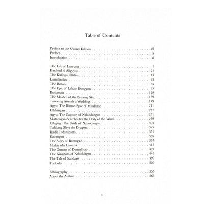 Philippine Folk Literature Series: Vol. VIII The Epics (Table of Contents)