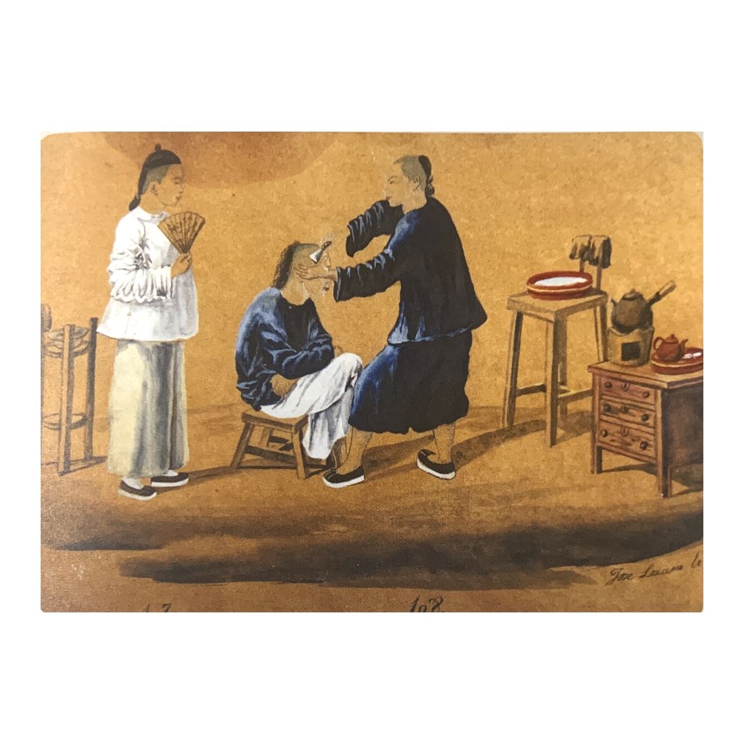 Clothing the Colony: Nineteenth-Century Philippine Sartorial Culture, 1820-1896 (Image of a Three Men Shaving Hair)