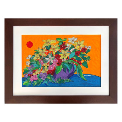 Beautiful Flowers by Monnar Full View with Frame
