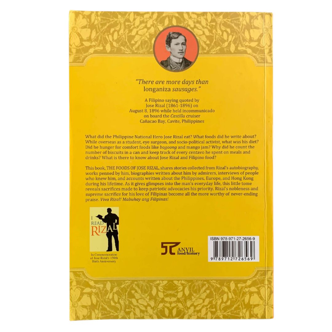The Foods of Jose Rizal (Back Cover)