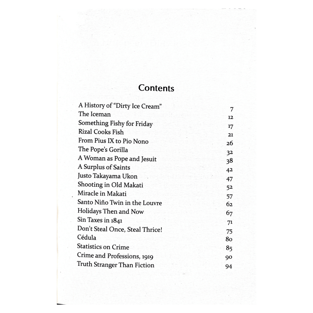 Looking Back 14: Dirty Ice Cream By Ambeth R. Ocampo (Table of Contents)